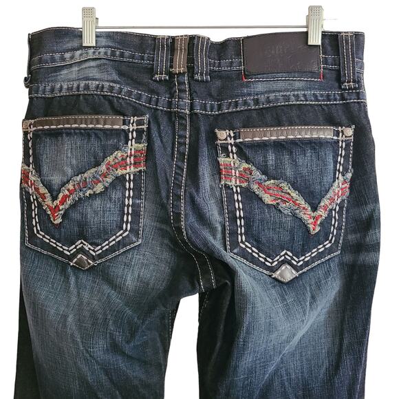 REMETEE Destructed Destroyed Straight Fit Jeans 04RS401 Men's 33‎ x 33 - Picture 8 of 16